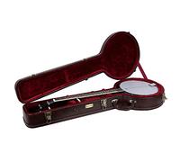 Crossrock Funda de madera para 12.5'' Openback Banjos-Brown Leather (CRW620OBJBR)