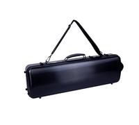 Crossrock Funda de policarbonato para violines 4/4, Funda de Vuelo oblongo antiarañazos en Negro (CRF4020OVBK)