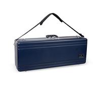 Crossrock Funda de viento de madera ABS para saxofón tenor Bb, con compartimento interior, correa desmontable, color azul (CRA862TSBL-R)
