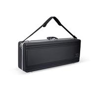 Crossrock Funda de viento de madera ABS para saxofón tenor Bb, con compartimento interior, correa desmontable, color negro (CRA862TSBK-R)