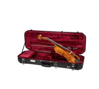 Crossrock Funda Oblonga para violín 4/4 de tamaño Completo, Incluye Compartimento Interior, 2 Soportes para Arco, Bloqueo de Seguridad y Correas Desmontables, Color Negro (CRA860VFBK-R), Red, 4/4
