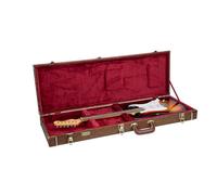 Crossrock Funda para Guitarra Designer Series, Marrón Flor, Electric, Guitarra