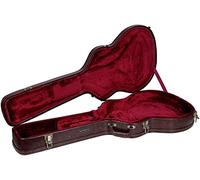 Crossrock - Funda para Guitarras eléctricas semihuecas Estilo 335 de 6 Cuerdas - Hardware de Madera Vintage, Forro de Esponja, Patas de Metal, Espacio de Almacenamiento - marrón (CRW620SABR)