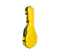Crossrock Funda para mandolina estilo F de fibra de vidrio, con compartimento para accesorios, correas de mochila, cerradura TSA, amarillo (CRF2020MFYL)