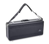 Crossrock Funda para saxofón Alto de ABS, Carcasa Negra Rectangular, Interior de Terciopelo Azul, Compartimento para Accesorios, Correa para el Hombro, Carcasa rígida Resistente a los arañazos, Color