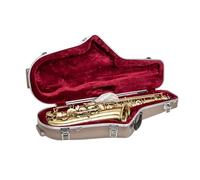 Crossrock Funda para saxofón Tenor | Carcasa rígida Moldeada de ABS con Bolsillo para Accesorios, Bloqueo de Seguridad y Correa Desmontable, Color champán (CRA862TSCH)