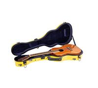 Crossrock Funda para ukelele barítono amarillo de fibra de vidrio 100% pureza - Acolchado de 15 mm de grosor (CRF1020BUYL)