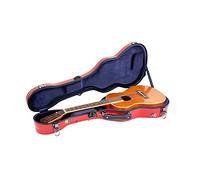 Crossrock Funda para ukelele barítono rojo de fibra de vidrio 100% pureza - Acolchado de 15 mm de grosor (CRF1020BURD)