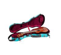 Crossrock Funda para Ukelele Soprano, se Adapta hasta 21 Pulgadas, Carcasa rígida 100% Fibra de Vidrio con Cierres de Marca, Cerradura TSA, Compartimento para Accesorios y Correas Desmontables, Color