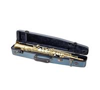 Crossrock Funda Recta para saxofón Soprano, 100% Fibra de Vidrio rígida con Bloqueo TSA, Azul (CRF1020SSBL)