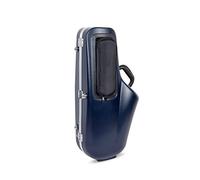 Crossrock Funda rígida ABS Woodwind para saxofón alto, correa de hombro extraíble, bolsillo para accesorios, cierre de bloqueo, azul (CRA862ASBL)