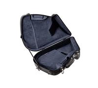 Crossrock Funda rígida de fibra de vidrio para campana de cuerno francés no desmontable con correas-negro (CRF1020FHUBK)
