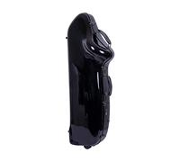 Crossrock Funda rígida de fibra de vidrio para saxofón barítono Low A con correas de mochila, color negro (CRF1020BSBK)