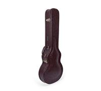 Crossrock Funda rígida de madera con arco superior para guitarras eléctricas Les Paul, marrón (CRW600LBR)