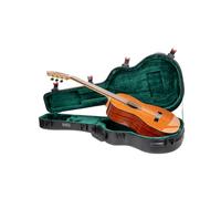 Crossrock Funda rígida Resistente a los arañazos para Guitarra acústica clásica de Nailon 4/4, con Cerradura TSA, Compartimento Interior, Color Negro (CRA980CBK)