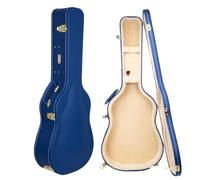 Crossrock Funda Super Jumbo para Guitarra acústica Gibson SJ-200 | Acabado Azul Vibrante, Arco Reforzado, Cerradura de Seguridad, Almacenamiento Oculto - Serie Designer (CRW520SBVB)