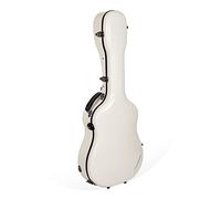 Crossrock Maletín de Fibra de Vidrio con Cerradura TSA para Guitarra acústica Dreadnought de 40"/41", Color Blanco Leche (CRF2021DMW), Color Blanco Leche., Dreadnought, Dreadnought