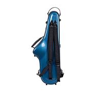 Crossrock Maletín para saxofón tretreal de Fibra de Vidrio | Azul | Carcasa Reforzada, Interior Mejorado, candado TSA, Correas de Mochila - Protección Profesional de Viaje (CRF2020TSBL)