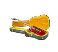 Crossrock Master Series CRW720SGMB - Funda de Madera para Guitarra eléctrica SG con Cerradura de Seguridad, asa de Piel auténtica, Hardware Reforzado, Patas de Metal, Espacio de Almacenamiento, Tweed