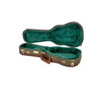 Crossrock Master Series - Funda para ukelele soprano de 21 pulgadas de largo, tela de tweed ecológica verde oliva, carcasa rediseñada, correas de mochila y mango de cuero, interior de terciopelo verde