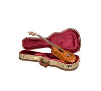 Crossrock Master Series - Funda para ukelele tenor para cuerpo grande de 27 pulgadas, exterior de tela clásica de tweed, carcasa rediseñada, correas de mochila y mango de cuero, interior de terciopelo