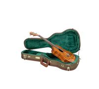 Crossrock Master Series - Funda para Ukelele Tenor para Cuerpo Grande de 27 Pulgadas, Tela de Tweed ecológica Verde Oliva, Carcasa rediseñada, Correas de Mochila y Mango de Cuero, Interior de