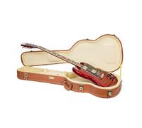 Crossrock Relief Series CRW630LRO - Funda de Madera para Guitarras eléctricas Les Paul, Superficie Altamente Texturizada, Forro Polar de imitación de visón, Cierres de Acero Inoxidable, secoya