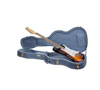 Crossrock Relief Series CRW630SASB - Funda de Madera para Guitarras eléctricas semihuecas de 6 Cuerdas Estilo 335, con Superficie Altamente Texturizada, Forro Polar de imitación de visón, Cierres de