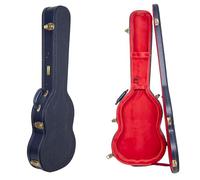 Crossrock Relief Series - Funda de Madera para Guitarras eléctricas semihuecas de 6 Cuerdas Estilo 335, con Superficie Altamente Texturizada, Forro Polar de imitación de visón, Cierres de Acero