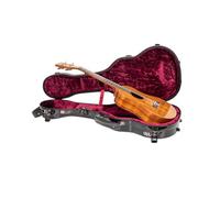 Crossrock Tenor CRF2030TUBK - Funda rígida para ukelele de hasta 27 pulgadas, 100% fibra de vidrio con cierres de marca, cerradura TSA, compartimento para accesorios y correas desmontables, color
