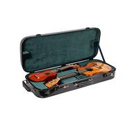 Crossrock Ukelele soprano/tenor doble, funda de fibra de vidrio 100% pureza con bloqueo TSA, negro (CRF2020DTSUBK)
