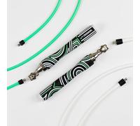 Crossrope Get Lean Set - Cuerda de saltar con peso - Cuerdas de 1/4 libras y 1/2 libras - Asas delgadas - Mediana