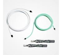 Crossrope Get Lean Set - Cuerda de saltar ponderada - Cuerdas de 1/4 lb y 1/2 lb - Asas delgadas - Grande