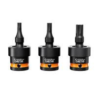 Crosstar T30 T40 T50 Impact Torx Bit - Juego de llaves de vaso giratorias CR-MO de 3/8 pulgadas con absorción de impactos de resorte, herramientas mecánicas profesionales para espacios reducidos y