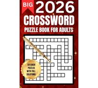 Crossword book for adults 2026: Quick and simple crossword book for adults: Travel Size, 54 Crossword Puzzles, 10 Puzzles Per Page