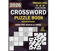 Crossword Puzzle Book for Adults and Teens: 100 Medium Level Puzzles with Solutions