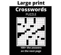 Crosswords Puzzle large print 100+ the answers on the next page: ★★★★★ Supersized sunday crossword, with clasic black & white pages. Easy to read and ... at home. Crosswords like in a newspaper.