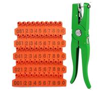 Crotales para Perros. 001-100/101-200/201-300/301-400/401-500 Number Plastic Livestock Animal Tfor Pig Ear Tapplicator Kit 101-200/201-300(Orange,301 400)