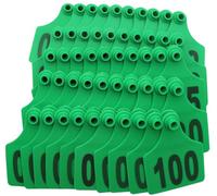 Crotales para Perros. 001-1000 for Small and Medium Sized Livestock Animals Such As Cows, Heifers, Calves, Pigs, Goats, Etc, 1-100/201-300(Green,601 700)