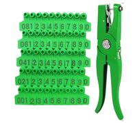 Crotales para Perros. 100 Pcs with Pliers Applicator TPU Cattle Tags for Goat Pigs Calf Hogs Goat Cow Sheep Calf Animal 1-100/101-200(Green,301 400)