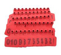 Crotales para Perros. 100 Pieces Cattle Ear Tags Number 001-1000 to Choose,for Dairy Cows Goat Sheep Pig Animal Identification Eartags 101-200/101-200(Red,501 600)