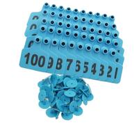 Crotales para Perros. 100 Pieces Cattle Ear Tags Number 001-1000 to Choose,for Dairy Cows Goat Sheep Pig Animal Identification Eartags 101-200/101-200(Blue,701 800)