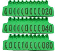 Crotales para Perros. 100 Pieces Cattle Ear Tags Number 001-1000 to Choose,for Dairy Cows Goat Sheep Pig Animal Identification Eartags 101-200/101-200(Green,1 100)