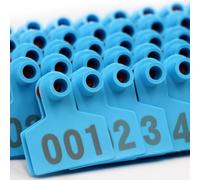 Crotales para Perros. 100Pcs Cattle Ear Tags Numbered Ear Tags,for Sheep Cows Goats Pigs Animal Calf Management 101-200/201-300(Navy,201 300)