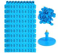 Crotales para Perros. 100Pcs Number Plastic Livestock Ear Tags Farm Animal Tags ID Tags Ear Tagger Cattle Ear Tags 401-500/1-100(Navy,101 200)