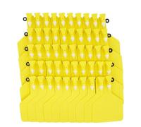 Crotales para Perros. Blank Cattle Ear Tags Plastic-Piece Z Tlivestock for Cow Sheep Goat Pig 50Pcs 4.53 * 2.95In/4.53 * 2.95In(Yellow)