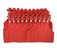 Crotales para Perros. Blank Cattle Ear Tags Plastic-Piece Z Tlivestock for Cow Sheep Goat Pig 50Pcs 4.53 * 2.95In/4.53 * 2.95In(Red)
