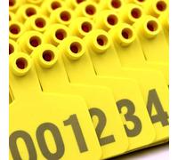 Crotales para Perros. For Cows Goats Sheep with Number 001-100/101-200/201-300/301-400/401-500 Livestock Animal Marking T101-200 Maroon/Red/101-200(Yellow,401 500)