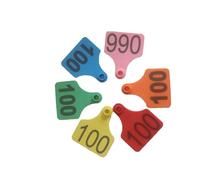 Crotales para Perros. Large Plastic Livestock Ear Tags for Sheep Cattle Calf Hog with Number 001-100/101-200/201-300/301-400/401-500 201-300 Pink