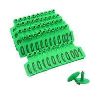 Crotales para Perros. Plastic Livestock Cattle Ear Tags with Serial Number Cattle Farm Animal Tags Cattle Pig Sheep 100 Pieces 301-400/601-700(Green,.901 1000)